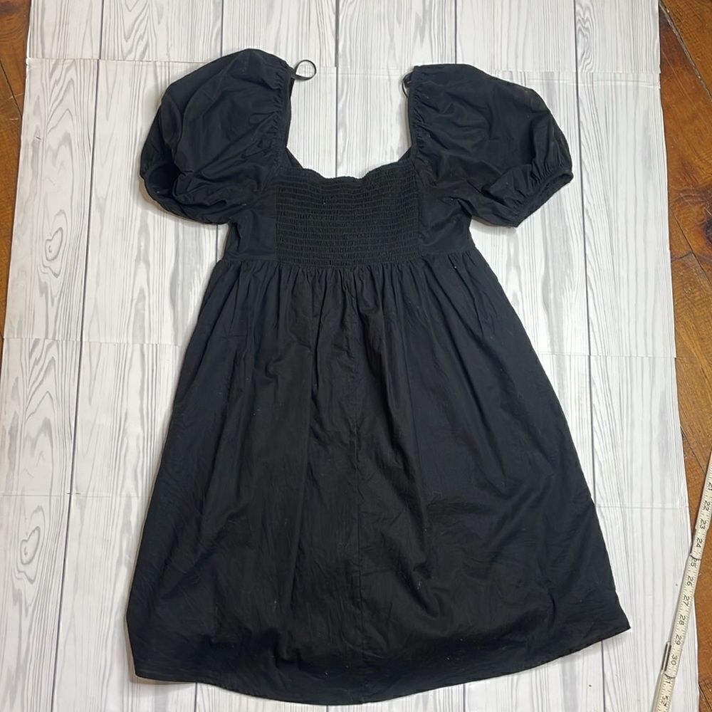 Wild fable Black Puff Sleeve Mini Dress Tie front Size small - Picture 10 of 10